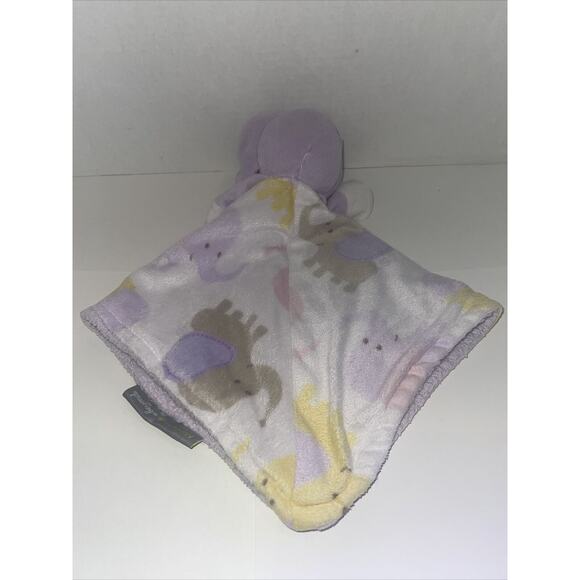 Blankets and Beyond Elephants Purple Gray Pink Baby Girl Security Blanket Lovey - Picture 5 of 7